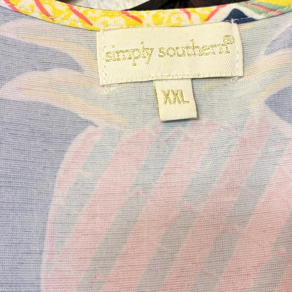 Simply Southern Colorful Pineapple Print Dress - Picture 8 of 8